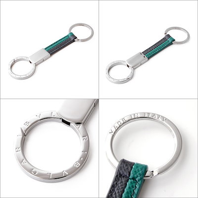メーカー直送 ブルガリラッピング対応bvlgariキーリングダブルキーホルダーカーフレザーロゴ本革レザー 財布 Islabonita Com Py