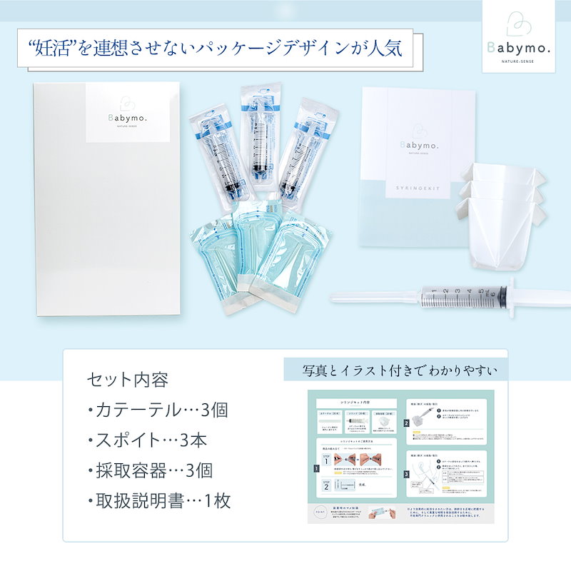 Qoo10 スポイトキット 3回分 武内製薬 Babymo 一般医療機器 家庭用スポイト法キット シリンジ法 スポイト法 スポイト シリンジ カテーテル 赤ちゃん 体外受精 検査薬 お試し用 ベビモ