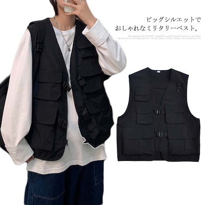 Qoo10 ベスト メンズ アウトドア 黒 フィッシ レディース服