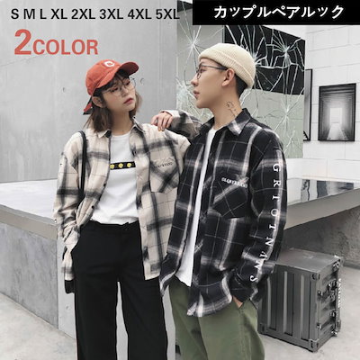 Qoo10 ペアルック カップル シャツ レディース服