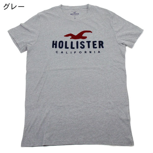 Qoo10 ホリスター Tシャツ メンズ Hollister Logo クルーネック ロゴ サイズ S M L 当店全品送料無料