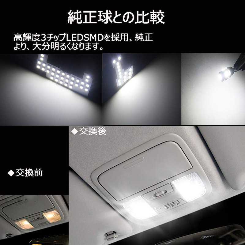 Qoo10] LED車用ルームランプ バルブ 専用設計