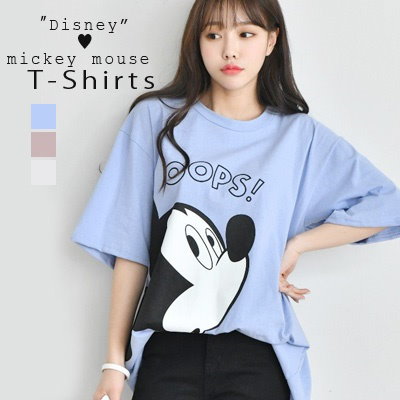 Qoo10 ボニーエヌ ディズニー 正規品ゆるミッキーtシャツ レディース服