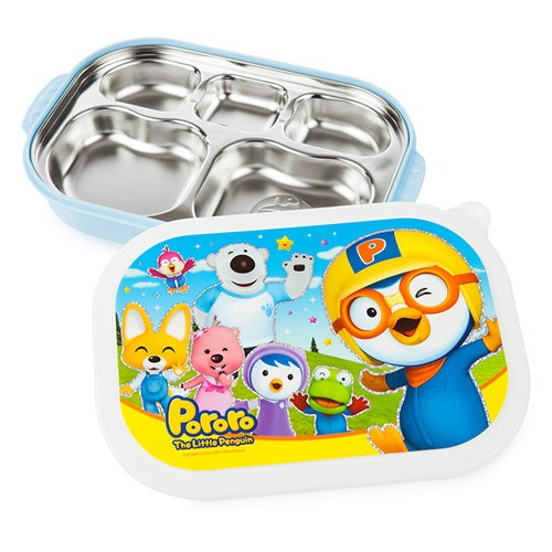 Qoo10 ポンポンポロロ Pororo 食品トレーランチボックス分離食べ物 韓国キャラクター ステンレス ピクニック Pororo