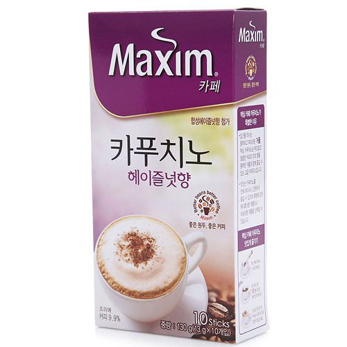 Qoo10 Maxim カプチーノ ヘーゼルナッツ コーヒー ミックス 10包 韓国 食品 食材 料理 韓国飲料 マキシム Coffee