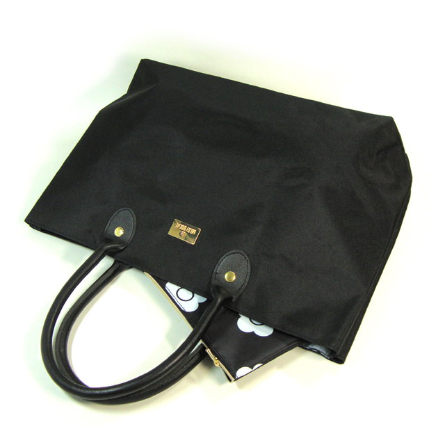 Qoo10 即納ok Mary Quant マリークワント ノベルティ限定販売 雑誌付録商品 トートバッグ ポーチ付 裏地デイジー柄 大容量 サブバッグ ママバッグ