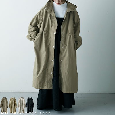 Qoo10 ミリタリーモッズコート アウター コート レディース服