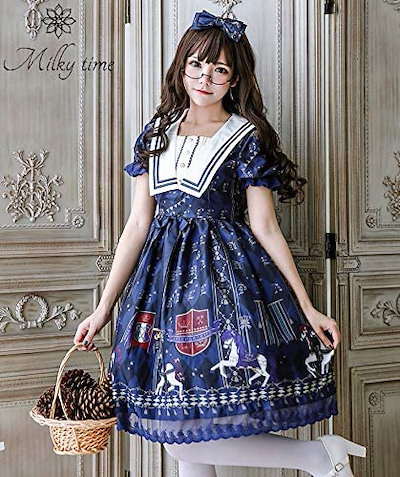 Qoo10 メリーゴーランド柄 ワンピース ゴスロリ レディース服