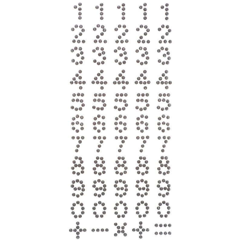 Qoo10 ラインストーン シール ステッカー 数字