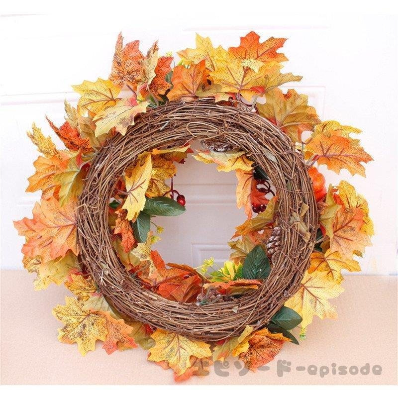 Qoo10 リース ハロウィン 花 秋 手作り クリ