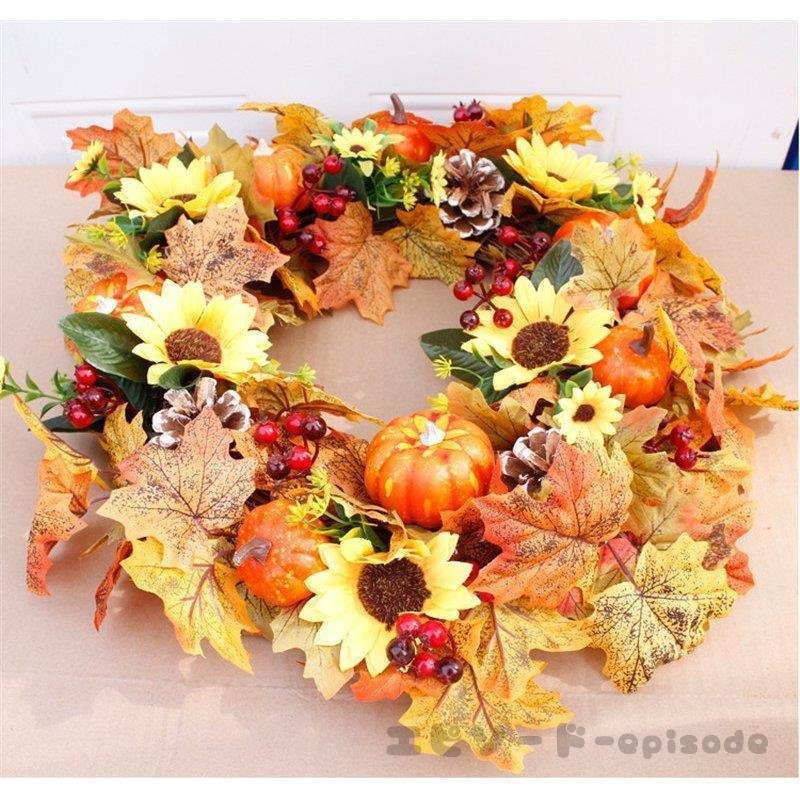 Qoo10 リース ハロウィン 花 秋 手作り クリ Qoo10 リース ハロウィン 花 秋 手作り クリ