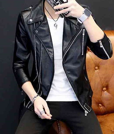 Qoo10 レザージャケット メンズ ブランド 革ジ メンズファッション