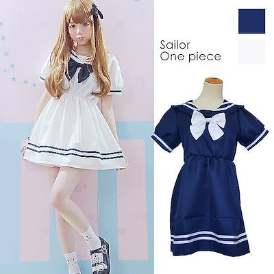 Qoo10 レディース服 セーラーワンピース Fla レディース服