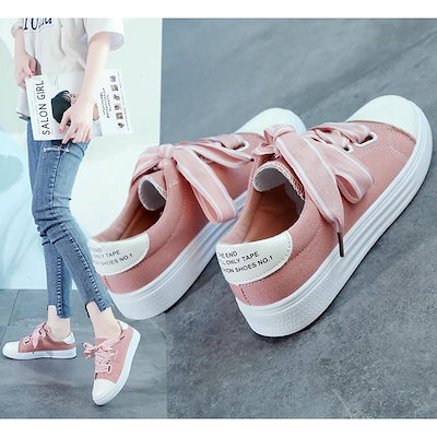 Qoo10 レディース キャンバス スニーカー シュ シューズ