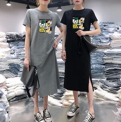 Qoo10 レディース ワンピース Tシャツ シャツ レディース服