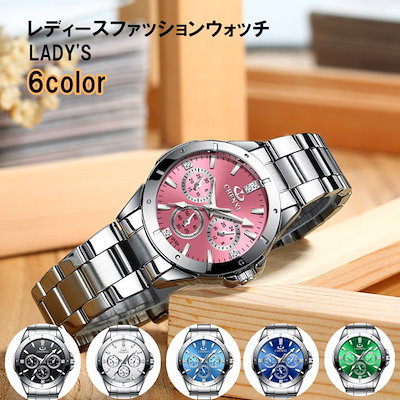Qoo10 かわいいクロノグラフ デザイン 腕時計 アクセサリー