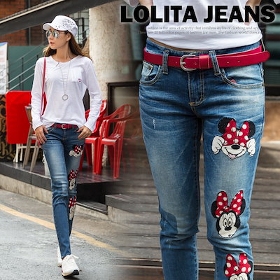 39 割引人気が高い ロリータジーンズlolitajeans通販コラボlolitajeansサイズボトムデニムディズニーｄｉｓｎｅｙスキニーキャラクター刺繍ジーンズ美脚lo 216 パンツ レディース服 Jeffreysalernodds Com