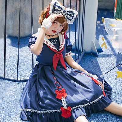 Qoo10 ロリータ ワンピースセーラー服半袖 ロリ ホビー コスプレ