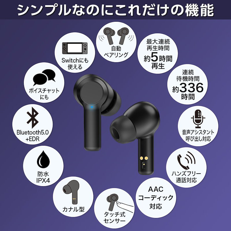 Qoo10] ワイヤレスイヤホン Bluetooth