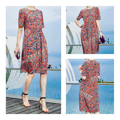 新品本物 ワンピースレディースカジュアルマキシ夏半袖きれいめ50代40代tpsw Plus8 ワンピース ドレス Springpools Net