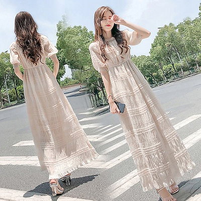 Qoo10 ワンピース レディース 40代 マキシワ レディース服