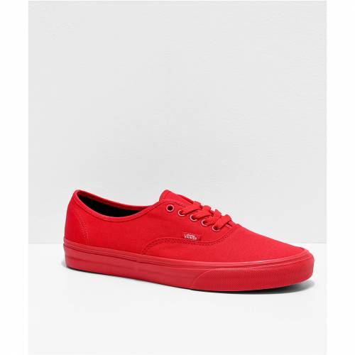 工場直売 赤 ヴァンズ Vans 黒色 バンズ オーセンティック ショッピングメンズ スポーツ スケート 通販 スニーカー インターネット レッド ブラック 運動靴 最高品質