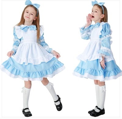 Qoo10 不思議の国のアリスプレゼント 子供 衣装 レディース服