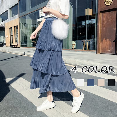 Qoo10 今秋流行 楊柳スカンツ ４ｃｏｌｏｒティ レディース服