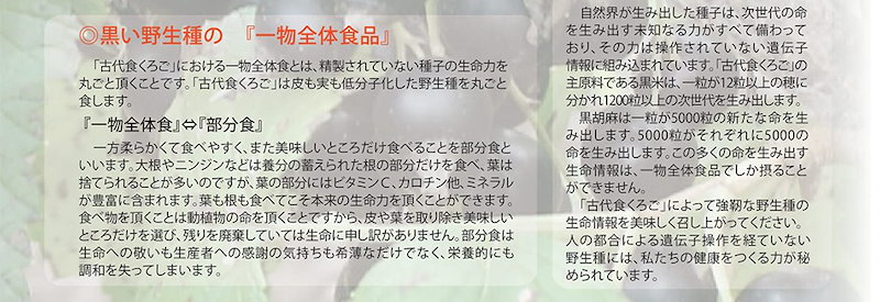 Qoo10] 古代食くろご 800g 1袋 黒い野生種