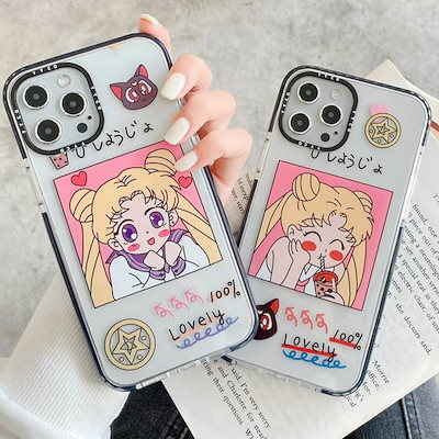 Qoo10 可愛韓国セーラームーン透明かわいい携帯ケ スマホケース 保護フィルム