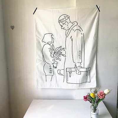 Qoo10 メモリアル ファブリックポスター展開 家具 インテリア