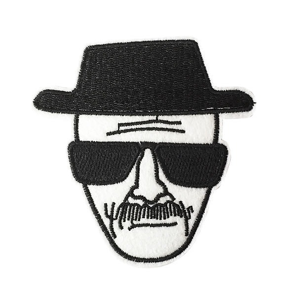 Qoo10 国内配送 ワッペン 刺繍ワッペン アイロン接着 縦9 3cm横9 3cm サングラス 髭 ひげ ヒゲ 帽子 アップリケ アイロン ワッペン 手芸 Wappen