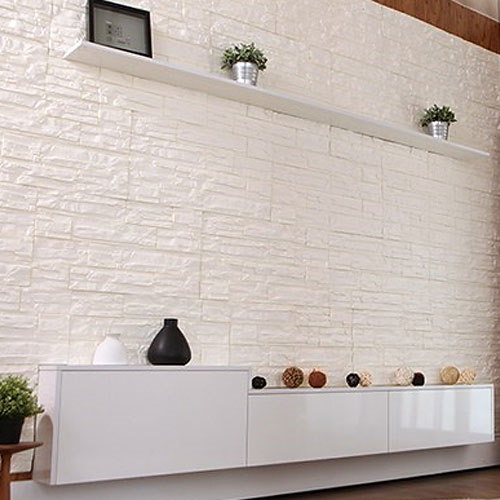 グアム 店舗 壁紙 レンガ 壁紙シール12枚セット 壁紙 レンガ 白 シール のり付き クロス 壁用 シート ブリックタイル レンガタイル フォームブリック レンガ柄 アクセントクロス リメイクシートホワイト 激安通販 Tangayetu Esrf Or Tz