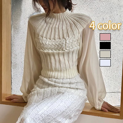 Qoo10 ニットベスト Vネック カットソー ト レディース服