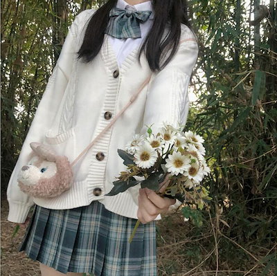 Qoo10 女子高生 制服 カーディガン セーター レディース服