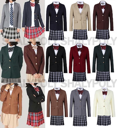 Qoo10 女子高生 制服 スクールブレザー 定番 レディース服