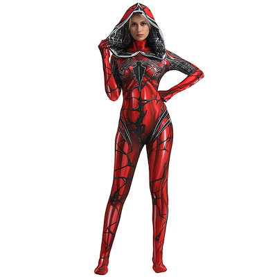 Qoo10 女性スパイダーマン 全身タイツ 子供 大 ホビー コスプレ