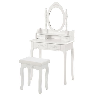 Qoo10 姫系 化粧台 おしゃれ鏡台 椅子 引き出 家具 インテリア