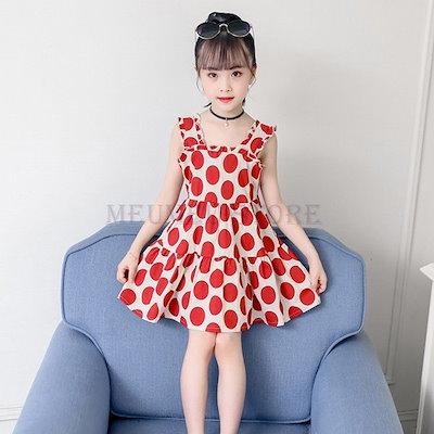 Qoo10 子供服ワンピースノースリーブ春夏女の子キ キッズ