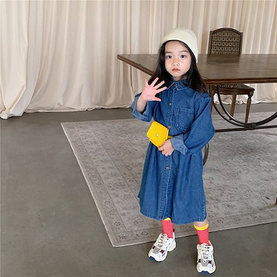 売れ筋ランキングも 女の子ファッション 子供服ワンピース女の子韓国子供服キッズ春服長袖デニムワンピースシャツワンピース子供 Www Ilas Edu Tt