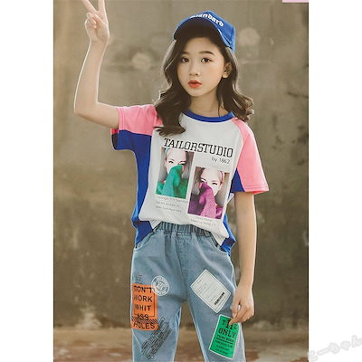 日本産 女の子ファッション 子供服tシャツセットアップ女の子韓国子供服キッズジュニア春夏上下セット2点セット Www Desalvocontracting Com