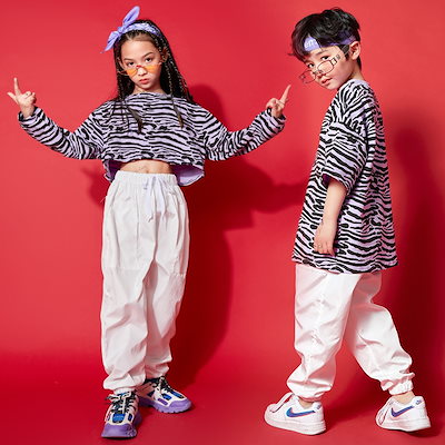 限定品 女の子ファッション 子供演服幼稚園男女童ストリートダンストレーナーダンス衣装ジャズダンス上着ズボン