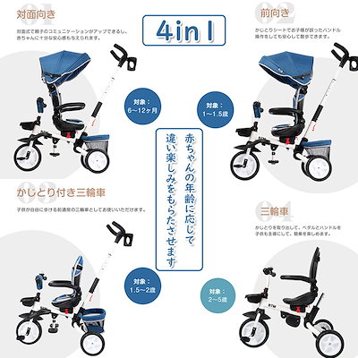 特別セール品 子供用三輪車4in1折りたたみ三輪車おしゃれ折りたたみ手押し棒座面回転おもちゃ乗用 子供自転車 乗用 Itsoftwaresolutions Net