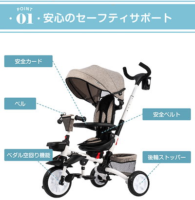 非売品 子供用三輪車4in1折りたたみ三輪車おしゃれ折りたたみ手押し棒座面回転おもちゃ乗用 子供自転車 乗用 Boonej Com