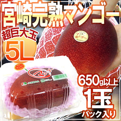 Qoo10 宮崎完熟マンゴー 秀品 5lサイズ 約6 食品