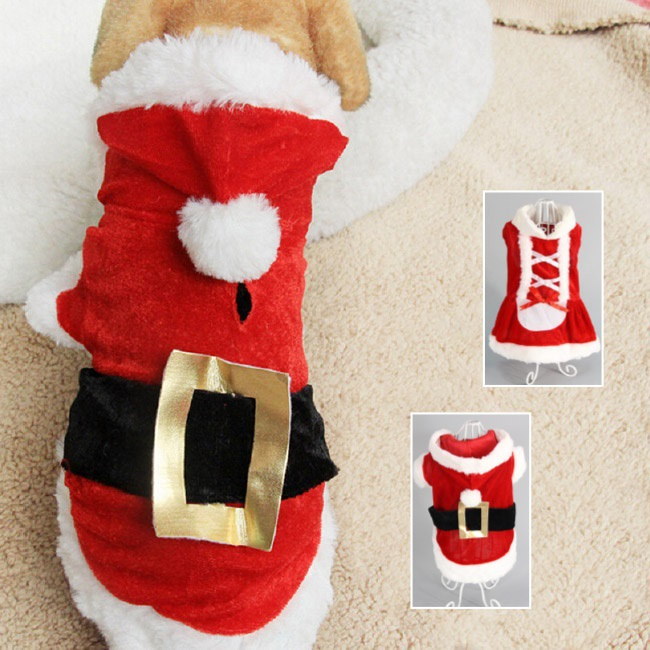 Qoo10 クリスマス 犬服 仮装 犬 ドッグウェア 犬用 コスプレ衣装 暖か 冬用 サンタ ペット サンタドレス 犬の服 犬の洋服 小型犬 ドッグ Dog Xmas ワンちゃん メール便 送料無料