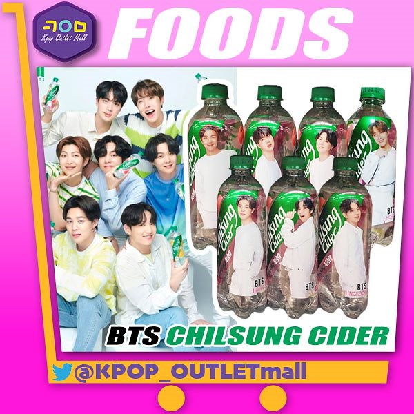 Qoo10 数量限定予約 種類メンバーランダム 防弾少年団 Bts Bts チルソンサイダー Chilsung Cider バンタン サイダー コラボ Big Hit 公式 公式グッズ