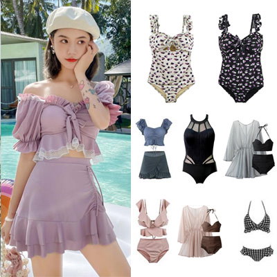 Qoo10 新品水着 激安水着 人気沸騰 体型カバー レディース服