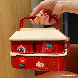 Qoo10 日本式弁当箱かわいい少女学生食器弁当箱付 キッチン用品