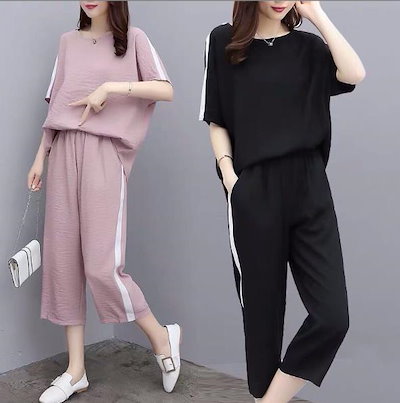 Qoo10 春夏服 ジャージ上下セット 部屋着 長袖 レディース服